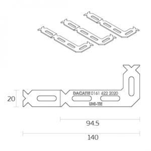 Cavity closer fixing ties